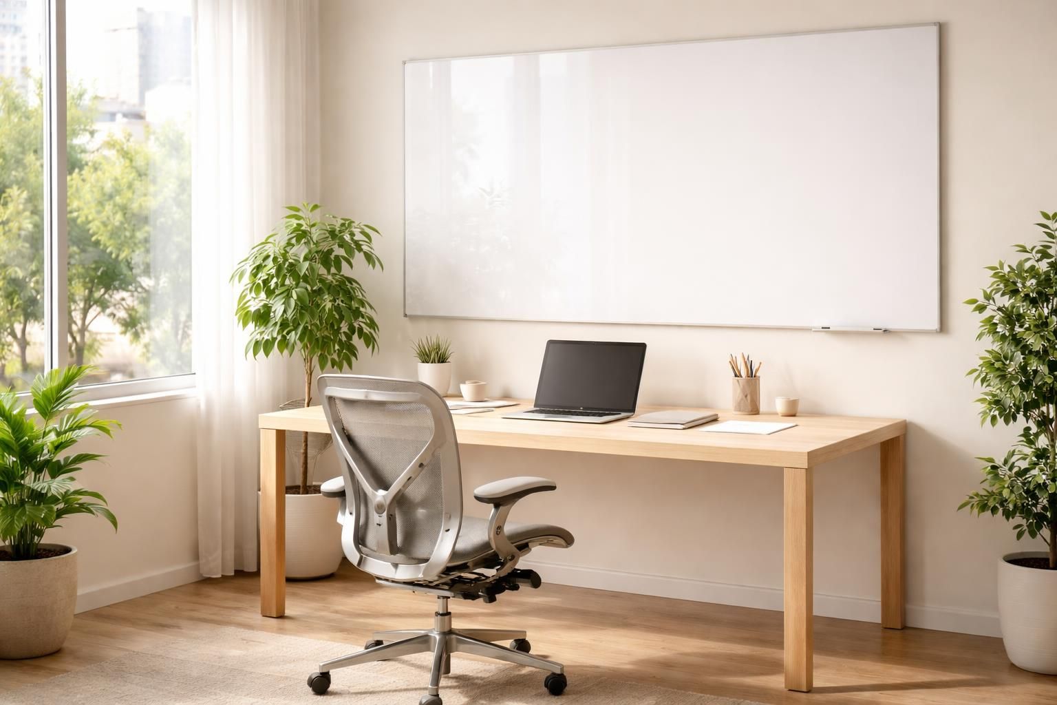 découvrez comment créer un bureau inspirant en combinant un tableau blanc velleda pratique et un fauteuil herman miller ergonomique pour un espace de travail à la fois fonctionnel et confortable.